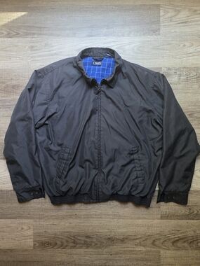 Chaps Men's Black Zip-Up Bomber Jacket